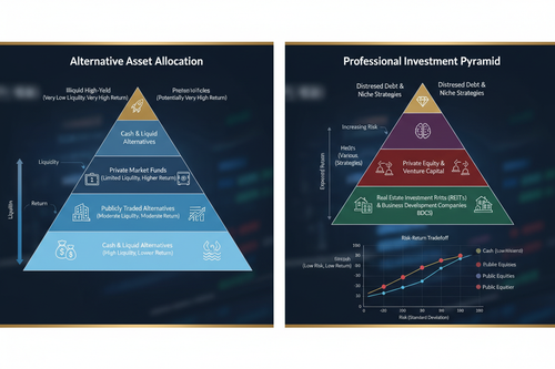 Alternative asset allocation pyramid balancing liquidity vs return targets
