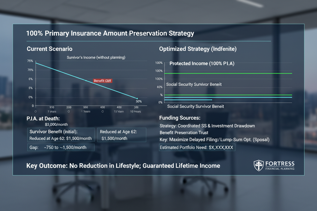 Survivor gap analysis preserving 100% primary insurance amount indefinitely